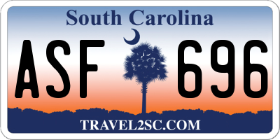 SC license plate ASF696
