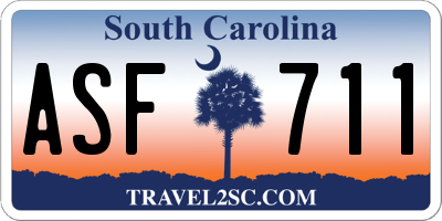 SC license plate ASF711