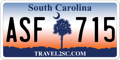 SC license plate ASF715