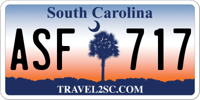 SC license plate ASF717