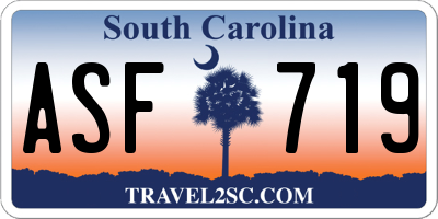 SC license plate ASF719