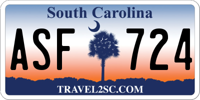 SC license plate ASF724