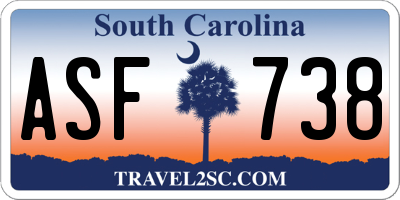 SC license plate ASF738