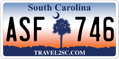 SC license plate ASF746