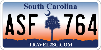 SC license plate ASF764
