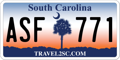 SC license plate ASF771