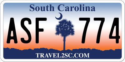 SC license plate ASF774