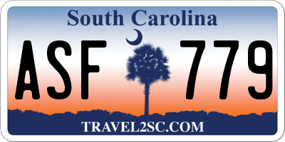 SC license plate ASF779