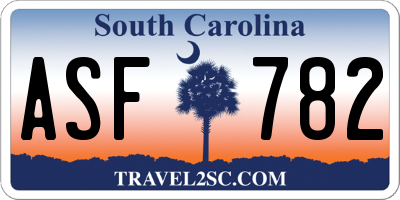 SC license plate ASF782