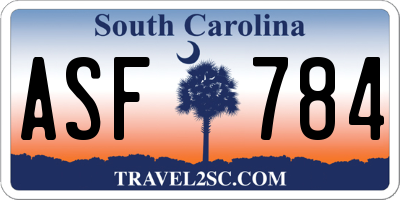SC license plate ASF784