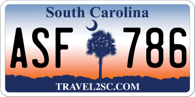 SC license plate ASF786