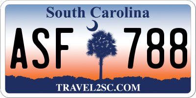 SC license plate ASF788