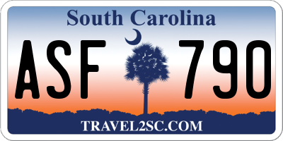 SC license plate ASF790