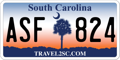 SC license plate ASF824