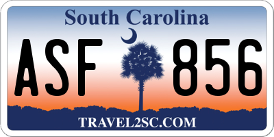 SC license plate ASF856