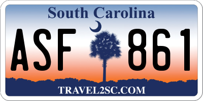 SC license plate ASF861