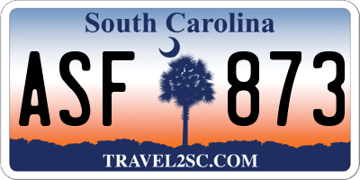 SC license plate ASF873