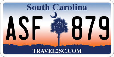 SC license plate ASF879
