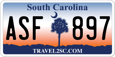 SC license plate ASF897