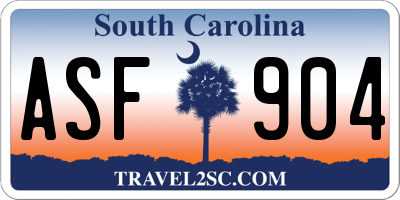 SC license plate ASF904