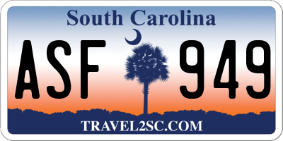 SC license plate ASF949