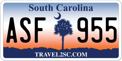 SC license plate ASF955