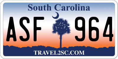SC license plate ASF964