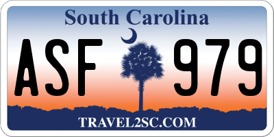 SC license plate ASF979