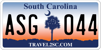 SC license plate ASG044