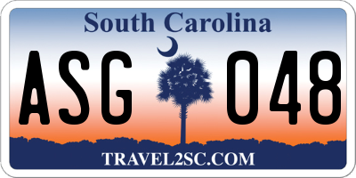 SC license plate ASG048