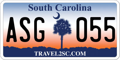 SC license plate ASG055
