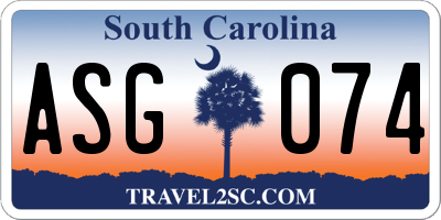 SC license plate ASG074