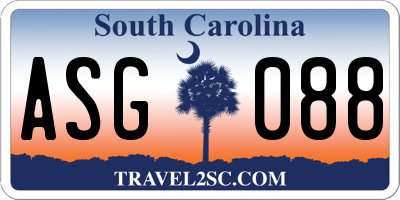 SC license plate ASG088