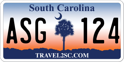 SC license plate ASG124