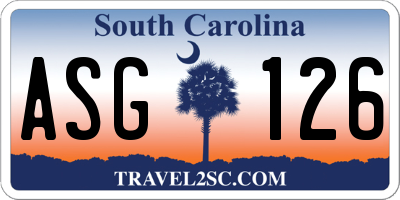 SC license plate ASG126