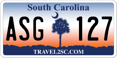 SC license plate ASG127