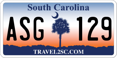 SC license plate ASG129