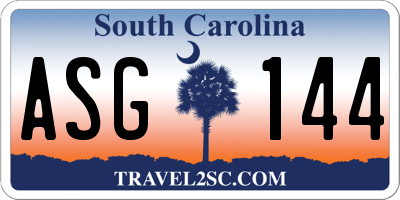 SC license plate ASG144