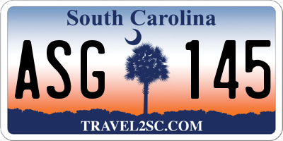 SC license plate ASG145