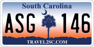 SC license plate ASG146