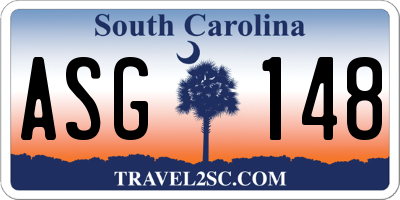SC license plate ASG148
