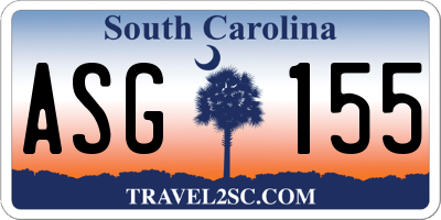 SC license plate ASG155