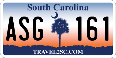 SC license plate ASG161