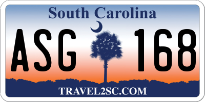 SC license plate ASG168