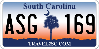 SC license plate ASG169