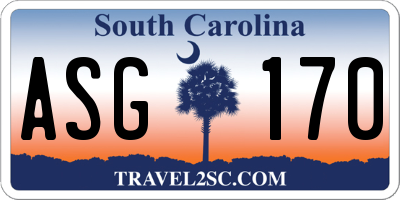 SC license plate ASG170