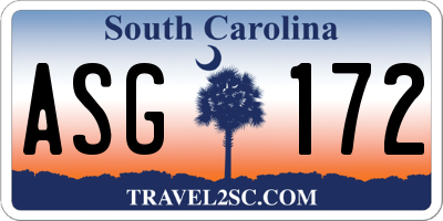 SC license plate ASG172