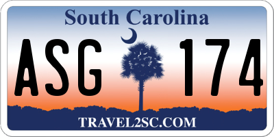 SC license plate ASG174
