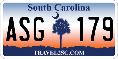 SC license plate ASG179