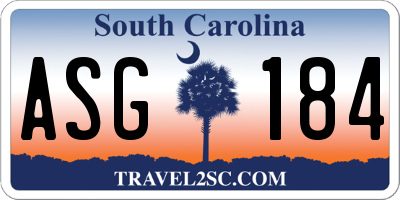SC license plate ASG184